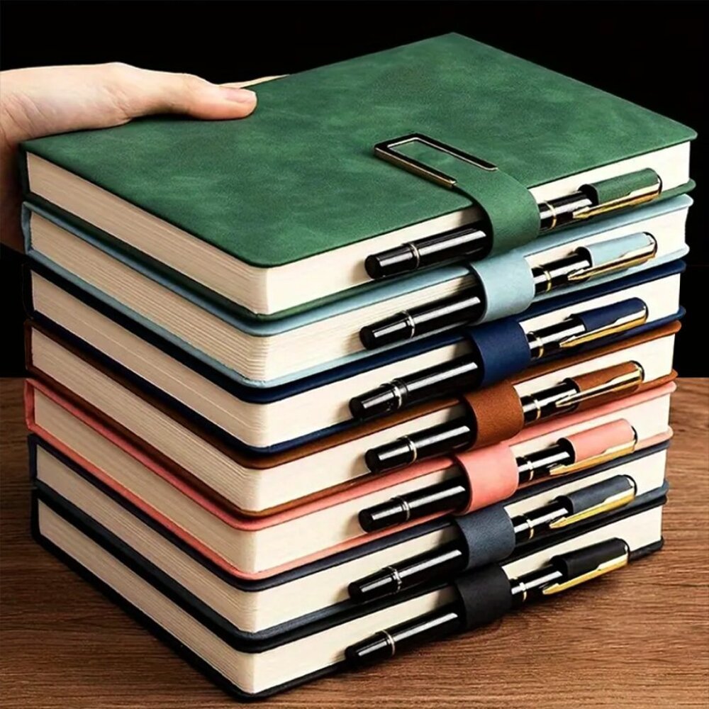 A5 Vintage Leather Style Notebook Personalized Journal Soft Cover Work Meetings